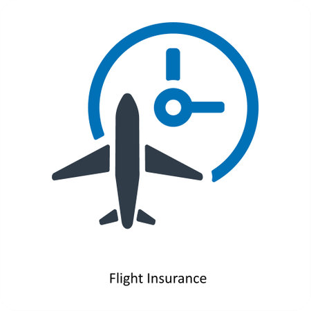 Flight Insuranceand insurance icon conceptのイラスト素材