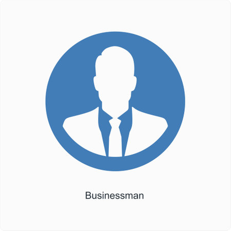 Businessman and business icon conceptのイラスト素材
