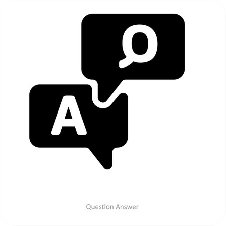 question answer and query icon conceptのイラスト素材