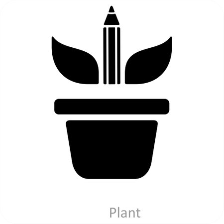 plant and environment icon conceptのイラスト素材