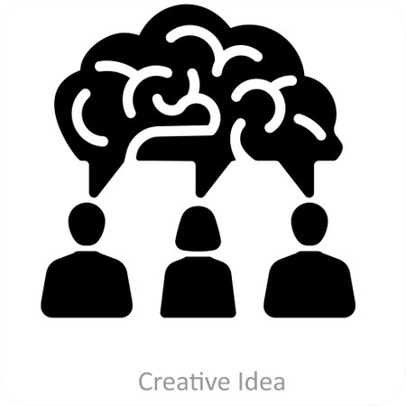 creative idea and innovative icon conceptのイラスト素材