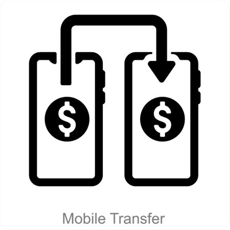 Money Transfer and exchange icon conceptのイラスト素材