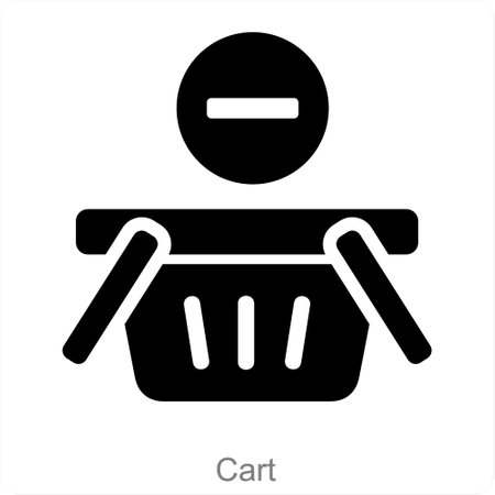 Cart and trolley icon conceptのイラスト素材