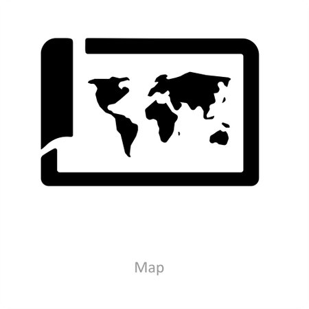 route and location icon conceptのイラスト素材