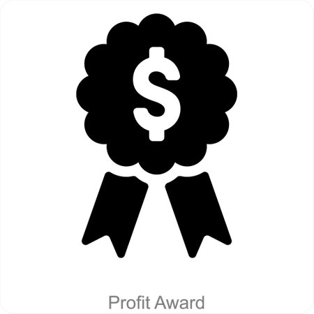 Profit Award and profit icon conceptのイラスト素材