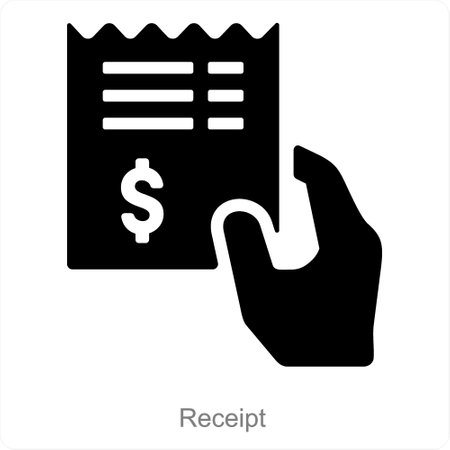 Receipt and bill icon conceptのイラスト素材