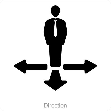 Direction and way icon conceptのイラスト素材