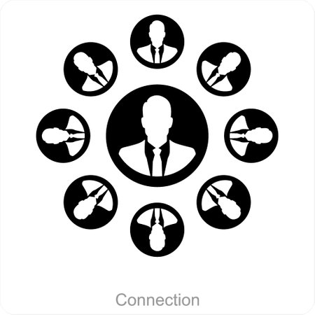Connection and network icon conceptのイラスト素材