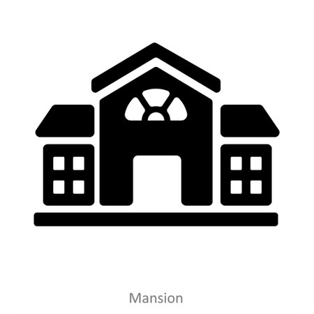 Mansion and house icon conceptのイラスト素材