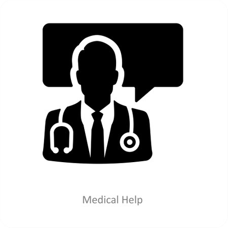 medical help and service icon conceptのイラスト素材