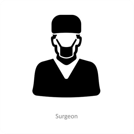 surgeon and doctor icon conceptのイラスト素材