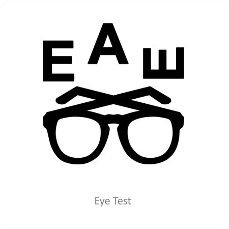 eye test and care icon conceptのイラスト素材