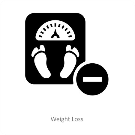 weight loss and diet icon conceptのイラスト素材
