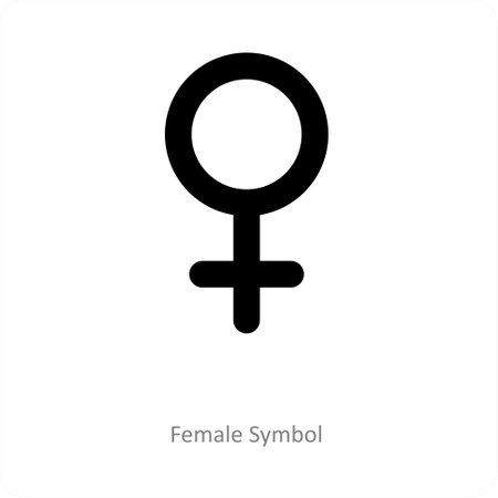 female symbol and sign icon conceptのイラスト素材