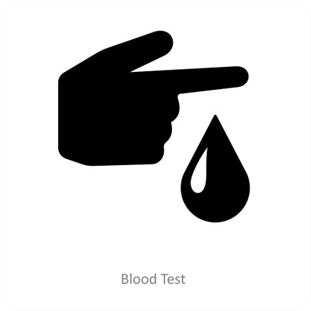 blood test and report icon conceptのイラスト素材