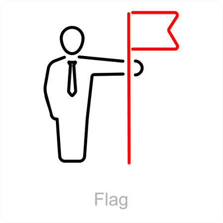 This is beautiful handcrafted pixel perfect Red and Black Line Business iconのイラスト素材