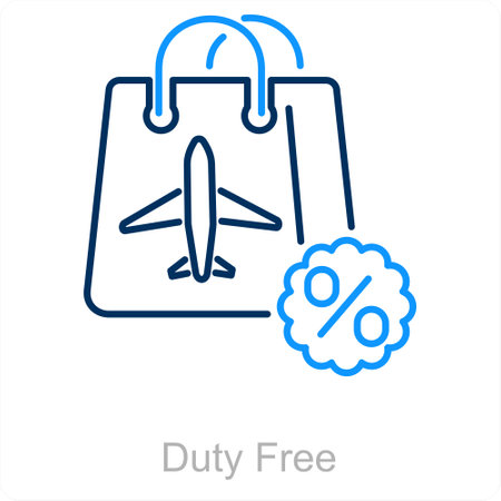 This is beautiful handcrafted pixel perfect Black and Blue Line Airport iconのイラスト素材