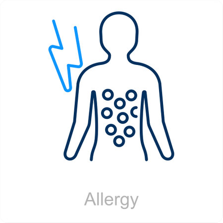 This is beautiful handcrafted pixel perfect Black and Blue Line Allergy iconのイラスト素材