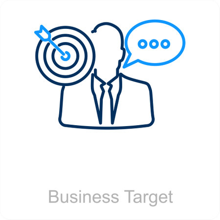 This is beautiful handcrafted pixel perfect Black and Blue Line Business iconのイラスト素材