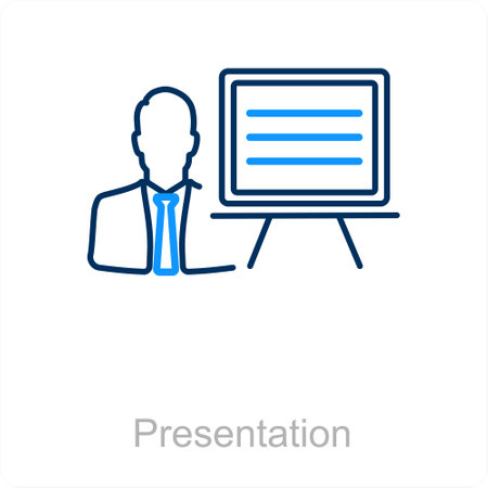 This is beautiful handcrafted pixel perfect Black and Blue Line Business iconのイラスト素材