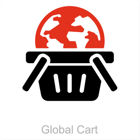 This is beautiful handcrafted pixel perfect Red and Black Filled Ecommerce and Shopping iconのイラスト素材