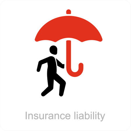 This is beautiful handcrafted pixel perfect Red and Black Filled Insurance icon.のイラスト素材