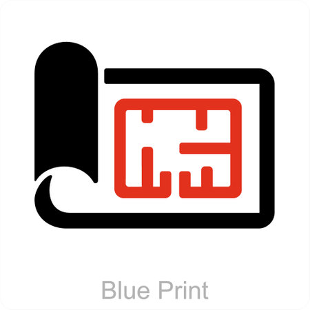 This is beautiful handcrafted pixel perfect Red and Black Filled Real Estate iconのイラスト素材