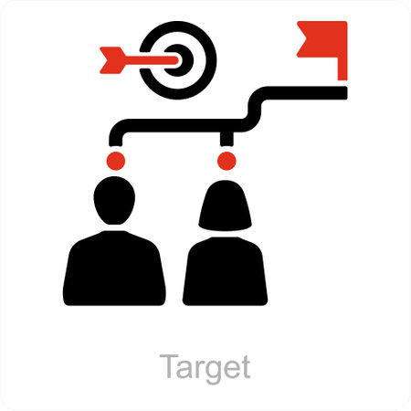 This is beautiful handcrafted pixel perfect Red and Black Filled Teamwork iconのイラスト素材