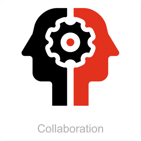 This is beautiful handcrafted pixel perfect Red and Black Filled Teamwork iconのイラスト素材