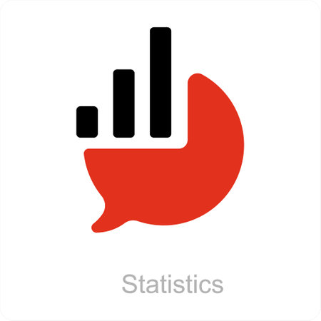 Vektor für Statistics and chart icon concept - Lizenzfreies Bild