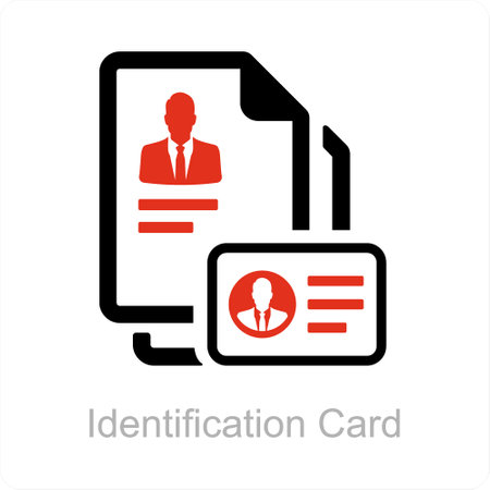 Identification Card and proof icon conceptのイラスト素材