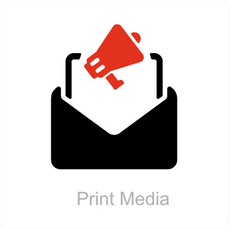 Print Media and advertisement icon conceptのイラスト素材