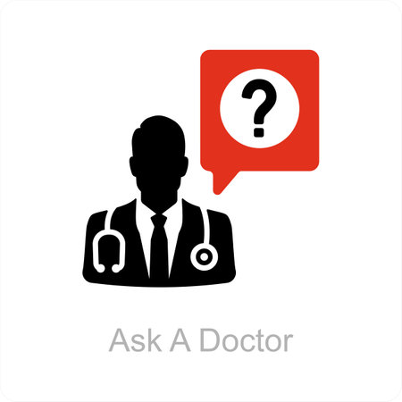 ask a doctor icon conceptのイラスト素材