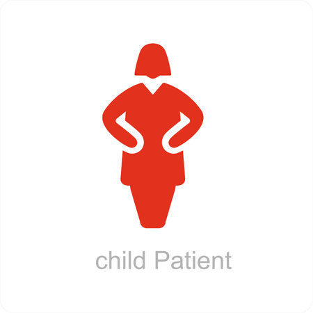 child patient and baby care icon conceptのイラスト素材