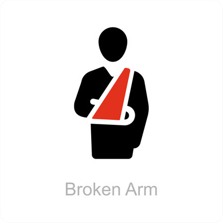broken arm and injury icon conceptのイラスト素材