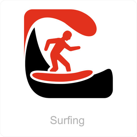 Surfingのイラスト素材