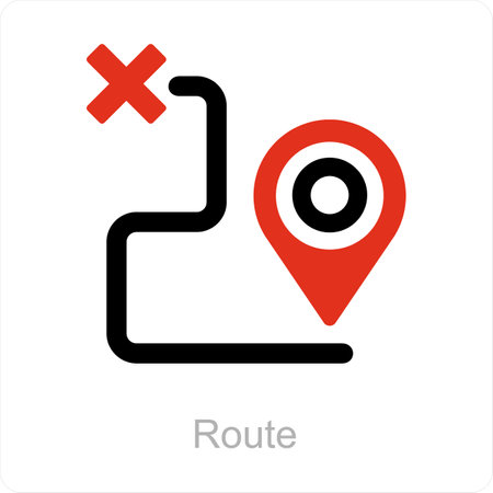 routeのイラスト素材