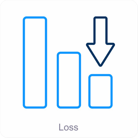 Loss and bars icon conceptのイラスト素材