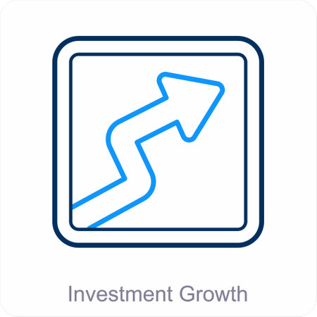 Investment growth and diagram icon conceptのイラスト素材
