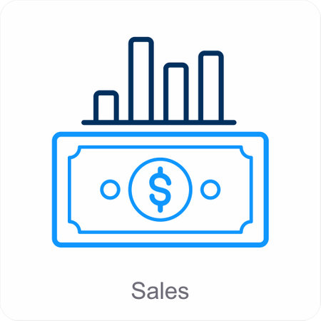 Sales and management icon conceptのイラスト素材