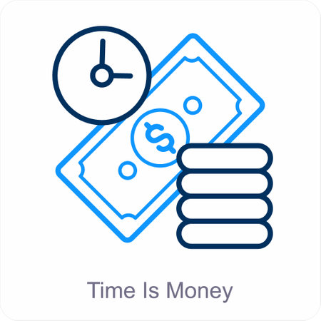 Time Is Money icon conceptのイラスト素材