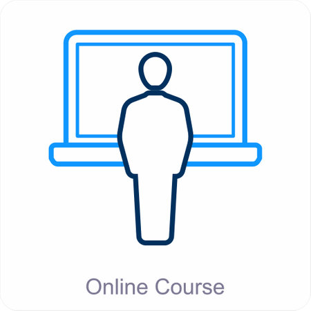 Online Courses and education icon conceptのイラスト素材