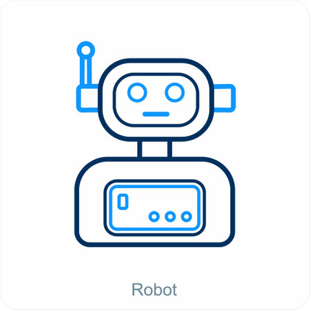 This is beautiful handcrafted pixel perfect Black and Blue Line Science and Experiment iconのイラスト素材