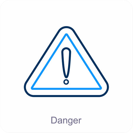 Danger and alert icon conceptのイラスト素材