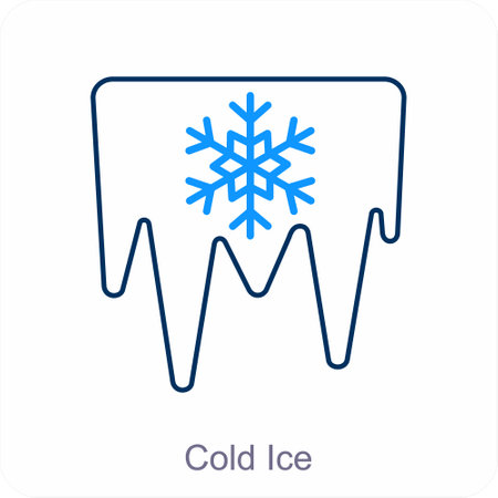 Cold Ice and snowball icon conceptのイラスト素材