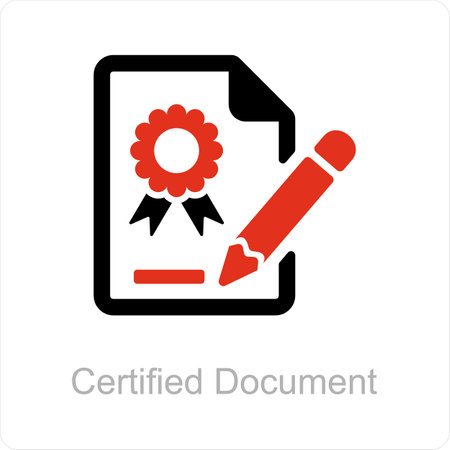 Certified Documentのイラスト素材