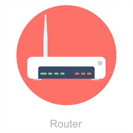 Router and wifi icon conceptのイラスト素材