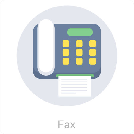 Telefax and facsimile icon conceptのイラスト素材