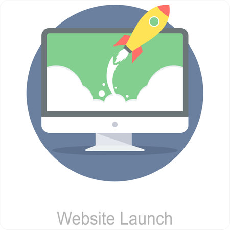 Website Launchのイラスト素材
