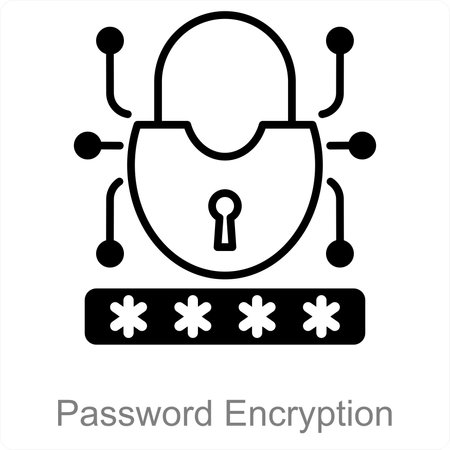 Password Encryptionのイラスト素材